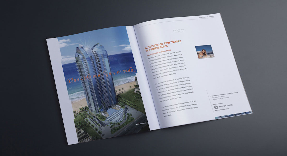 Nexos magazine advertising spread