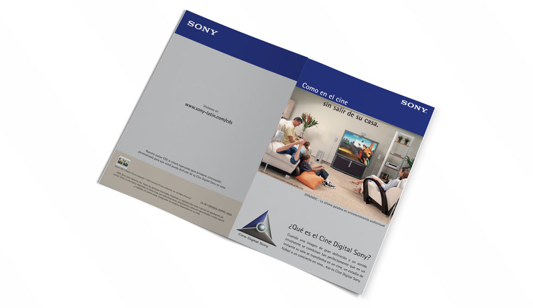 Sony brochure design